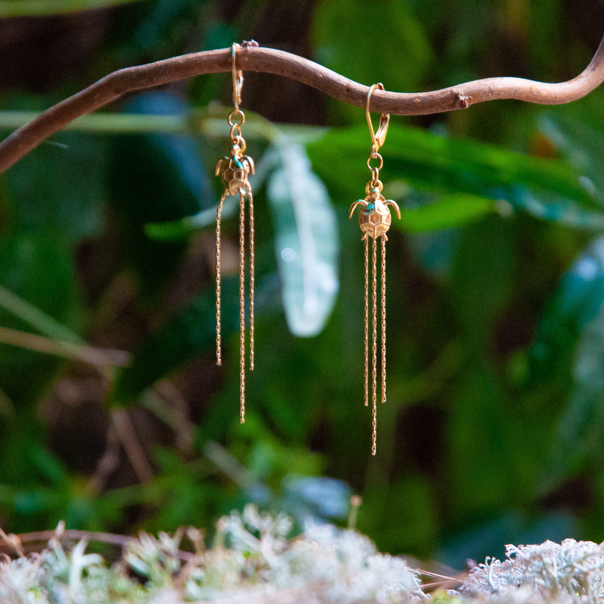 Boucles d&rsquo;oreilles Une histoire de tortue