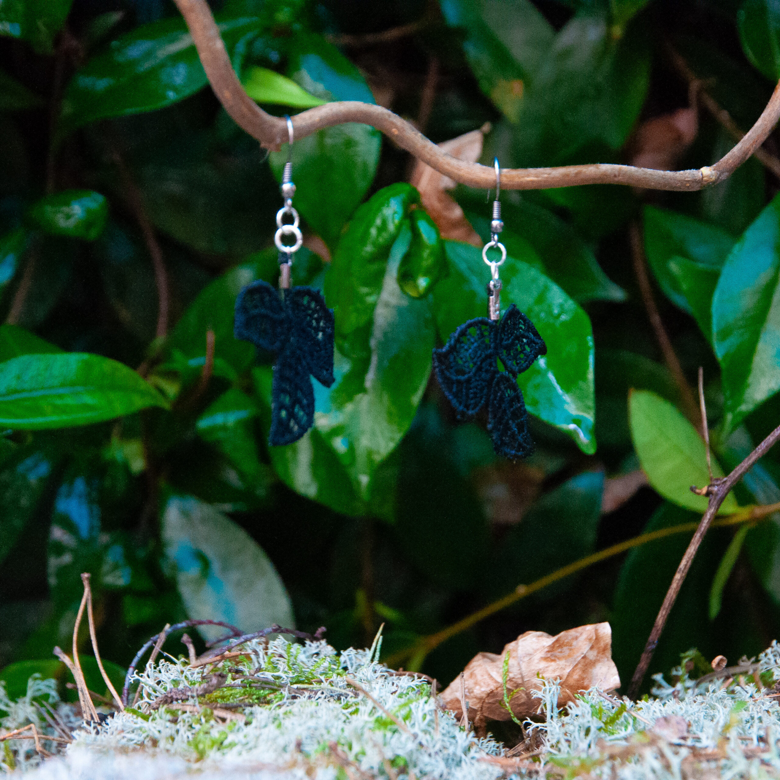 Boucles d&rsquo;oreilles Rock and roll leaves
