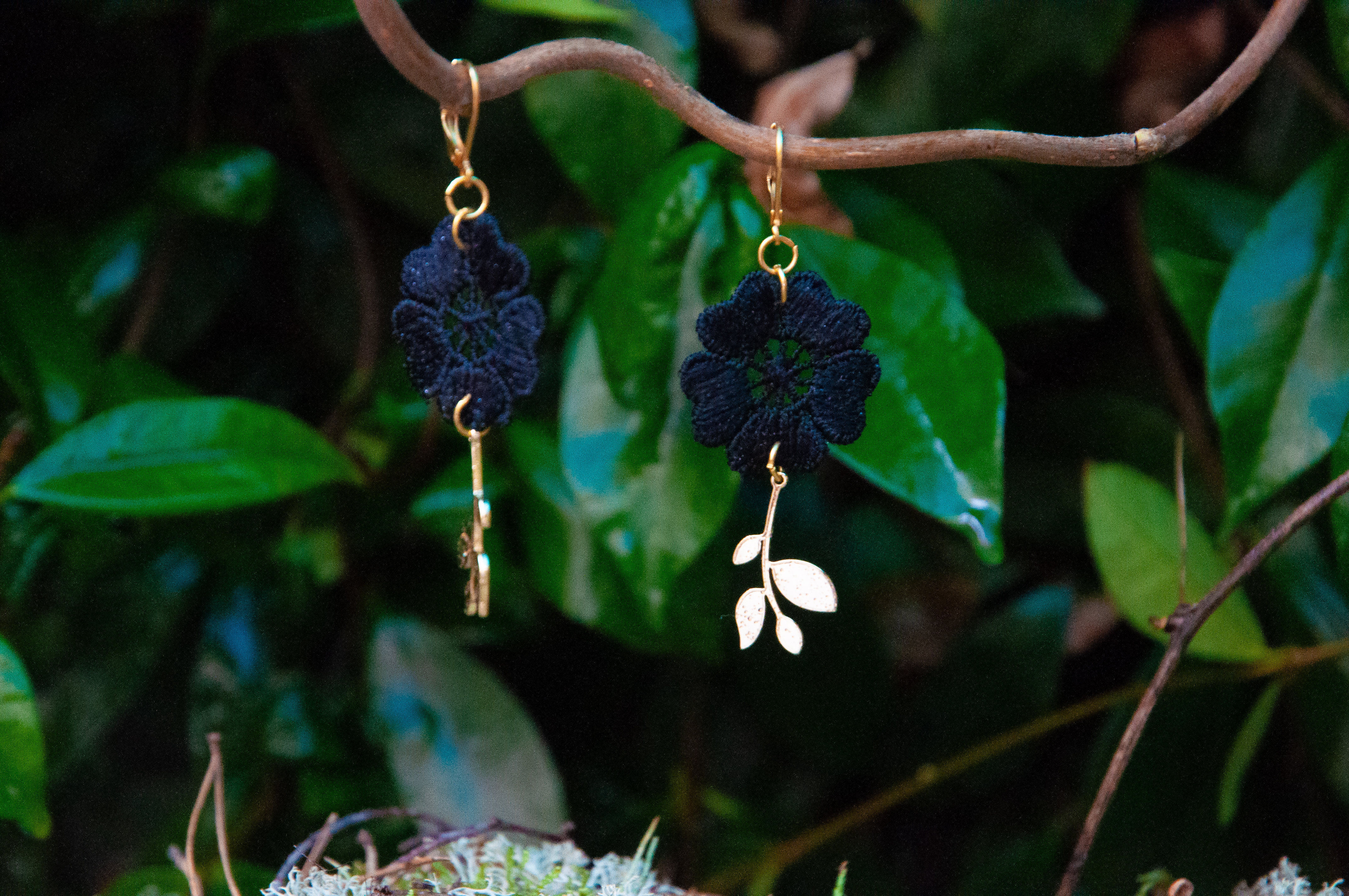 Boucles d&rsquo;oreilles rock and roll bouquet